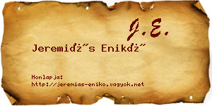 Jeremiás Enikő névjegykártya