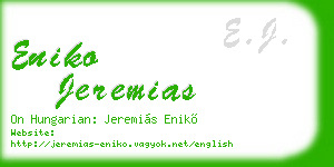eniko jeremias business card